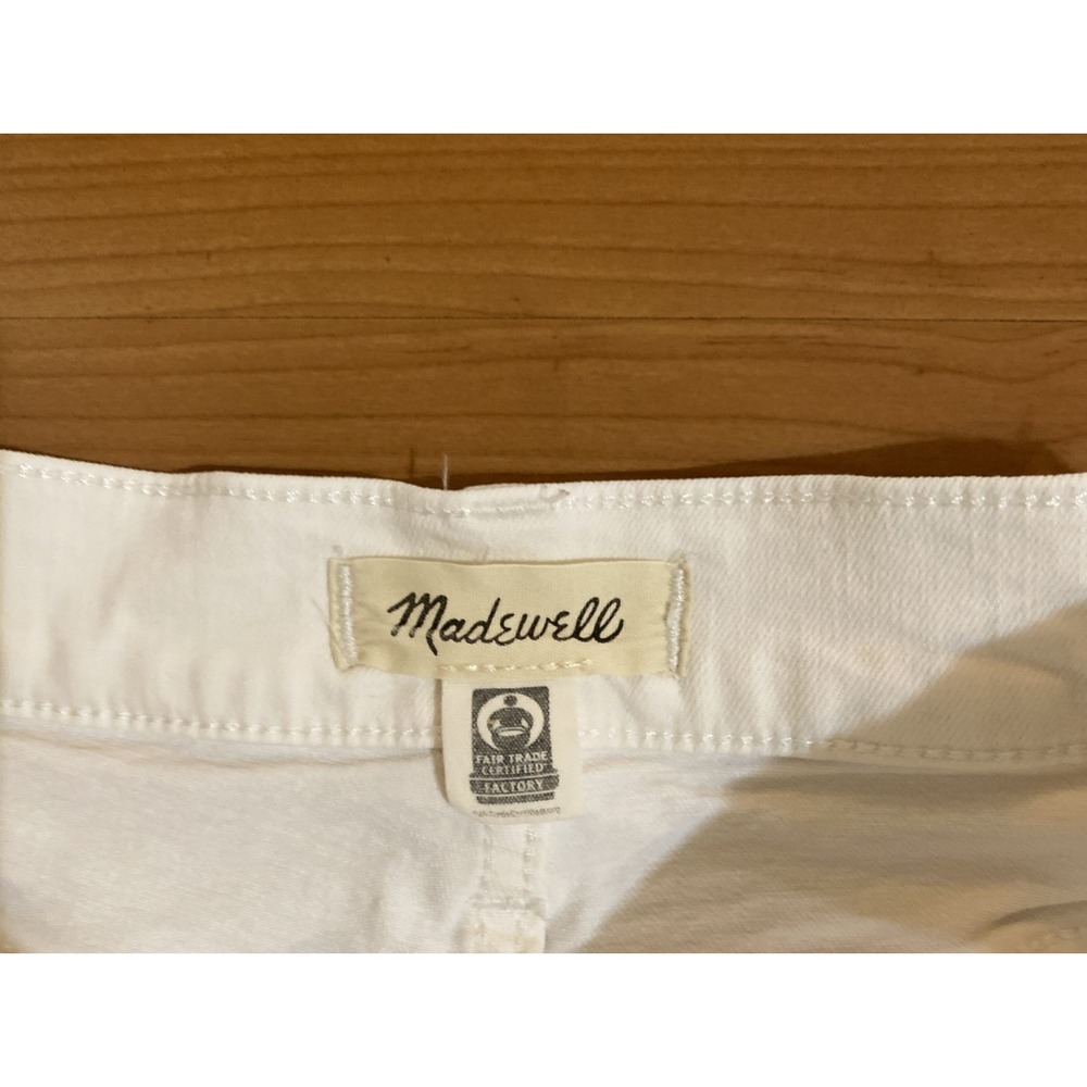 Madewell White The Mom Jeans  Size 26 Raw Hem Pants Womens - Picture 4 of 11